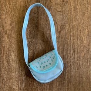 American Girl Doll purse/bag for doll, blue with stars.